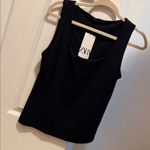 Zara Black Sleeveless Women's Top